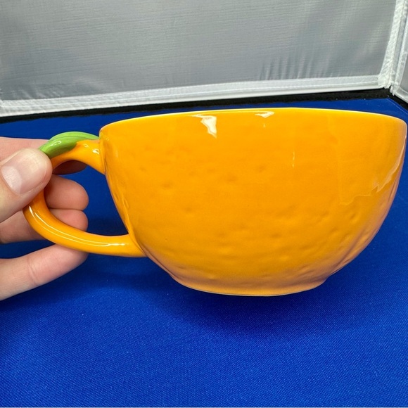 Rae Dunn Orange Slice shaped Juice Mug Tea Cup - Fruit Citrus Farmhouse Chic - Picture 8 of 8